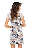 Elegant Floral Lace Chemise with Fancy Embroidery