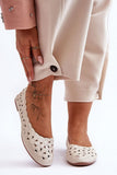Chic Openwork Eco Leather Ballerinas for Spring-Summer