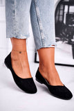 Eco-Suede Black Ballerinas with Soft Leather Insole