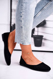 Eco-Suede Black Ballerinas with Soft Leather Insole