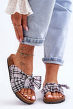 Charming Cork-Sole Flip-Flops with Bow Detail for Summer