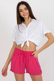 Women's Tie Waist Shorts with Slip Pockets