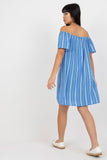 Looser Cut Summer Dress with Short Sleeves and Neckline