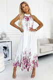 Elegant Floral Satin Maxi Dress for Effortless Style