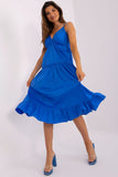 Flared Summer Dress with Ruffled Hem and Adjustable Straps