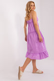 Flared Summer Dress with Ruffle and Adjustable Straps
