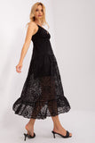 Lace Dress with Sweetheart Neckline and Frill Detail