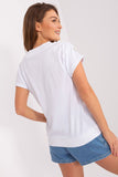 Glitter Heart Print Loose Cut Short Sleeve Blouse