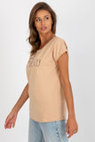 Casual Cut-Out T-Shirt with Short Sleeves for Women