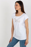 Cut-Out Inscription Women's Casual Short Sleeve T-Shirt