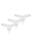 Aesthetic Snow White Women's Thong Tri-Pack Set
