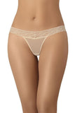 Beige Lace Thong Tripack for Invisible Comfort