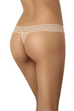 Beige Lace Thong Tripack for Invisible Comfort