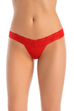 Juicy Red Lace Mesh Thong - Sexy & Comfortable Design