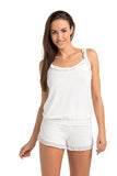 Charming Viscose Sleep Set with Frill Details