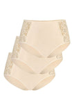 Set of Women's High-Waisted Cotton Panties - 3-Pack