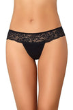 Lace and Mesh Thong Multi-Pack in Black - 3 Pieces