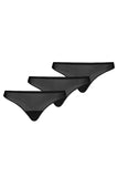 Classic Black Thong Multi-Pack for Women