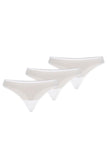 Delicate Mesh Women's Thong Multi-Pack in White