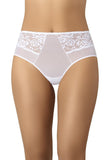 High-Waisted Women's Panties Set in White Mesh Tri-Pack