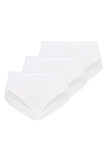 Comfortable High-Waisted Women's Panty 3-Pack in White