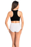 Comfortable High-Waisted Women's Panty 3-Pack in White