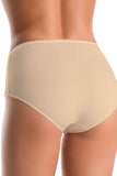 Elegant High-Waisted Cotton Panties with Lace Detail
