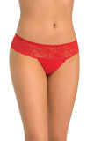Seductive Red Lace and Mesh Women's Thong