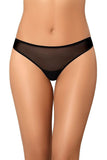 Sexy Black Mesh Thong with Cotton Lining for Comfort