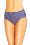 Elegant High-Waisted Mesh Panties with Floral Lace Detail