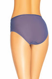 Elegant High-Waisted Mesh Panties with Floral Lace Detail