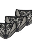 Classic Lace-Trim Women's Panties Multipack in Black