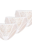 Elegant Snow White Women's Classic Panty Set - 3 Pack