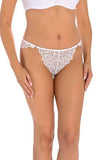 Elegant Lace Low-Rise Women's Panties in Snow White