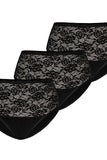 Floral Lace High-Waisted Women's Panties Tri-Pack