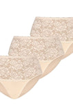 High-Waisted Beige Panty Multi-Pack for Everyday Wear