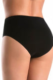 Classic High-Waisted Black Panties with Lace Detail