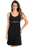 Elegant Black Lace Chemise with Adjustable Straps