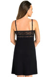 Elegant Black Lace Chemise with Adjustable Straps