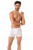Men's Cotton Boxer Shorts 3-Pack - White with Lycra Stretch