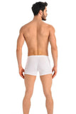 Men's Cotton Boxer Shorts 3-Pack - White with Lycra Stretch