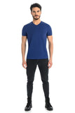 Denim Color Men's Classic V-Neck T-Shirt