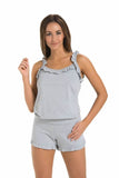 Frilled Gray Women's Viscose Short Shorts for Comfort