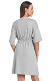 Black Women's Bathrobe with Cooling Viscose Properties