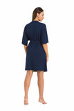 Navy Blue Women's Viscose Negligee for Ultimate Comfort