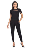 Women's Fitted Short-Sleeved Mesh Bodysuit