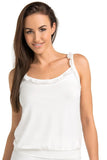 Ecru Women's Strapless Frill Top for Everyday Comfort