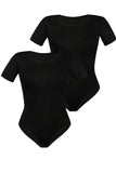 Elegant Black Bodysuit 2-Pack for Versatile Styling