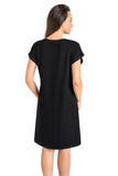 Classic Black Women's Knee-Length Comfort Shirt