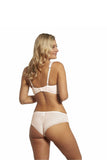 Elegant Ecru Push-Up Bra with Gel Insert and Charming Bow